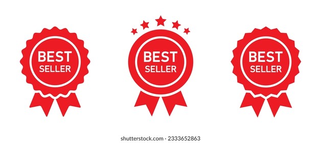 Best Seller Badge Icon. Best Seller Label Icon Vector Illustration