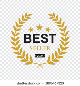 Best seller badge icon logo design template  isolated on transparent background .vector Illustration