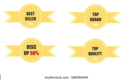Best seller badge icon vector, discount badge icon vector