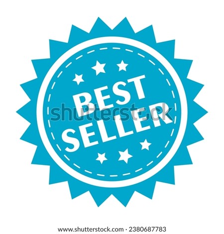 Best seller badge isolated vector icon. Set of best seller label. Suitable for best selling product label. 