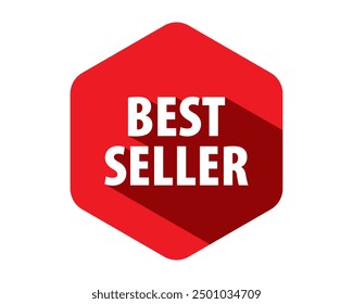 Best seller badge label vector. Badge, label, vector, sticker, sale, quality, best, seller, award, icon, emblem, sign. Can use for banner, web design, poster. Vector isolated on white background. 