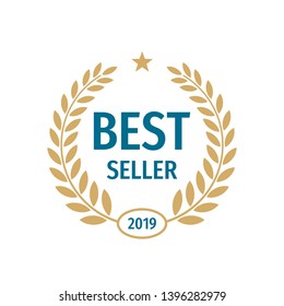 Best seller badge logo design. 