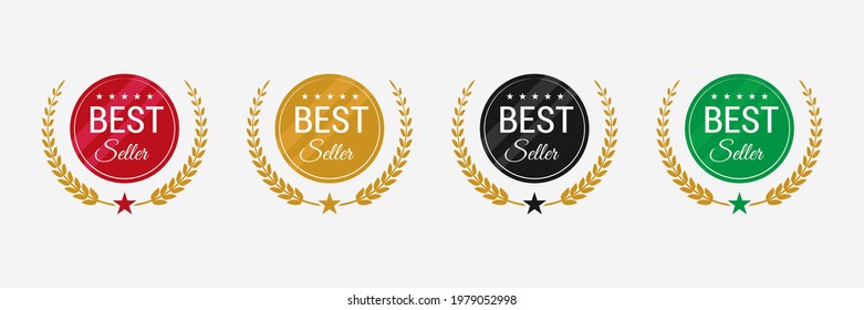 Best Seller Badge Logo Design. Best Seller Vector Isolated.