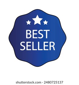 Diseño de logotipo de insignia de best seller. Vector de best seller aislado