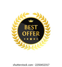 Best seller badge logo icon design laurel. Best seller vector isolated white background. EPS 10 