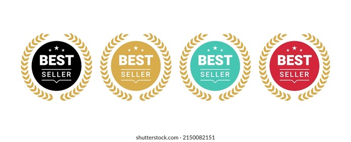 Best Seller Red Badge Best Seller Stock Vector (Royalty Free