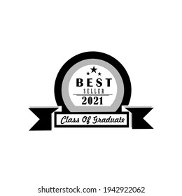Best seller badge simple logo design. Best selling vector isolated