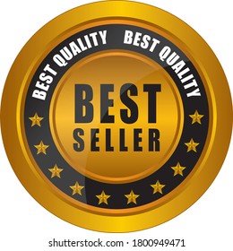 Best seller badge vector illustration for your best sold product 