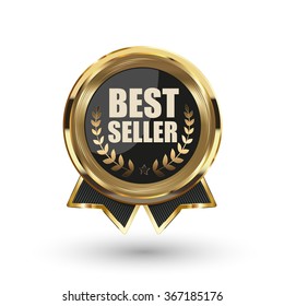 Best seller badge. Vector illustration.