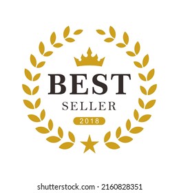 best seller badge vector template