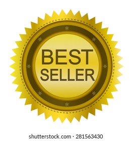 Best seller badge vector for your best sold product.