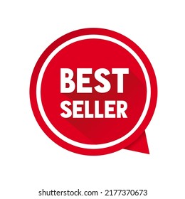 Best seller banner speech bubble. Business concept. Flat vector icon.