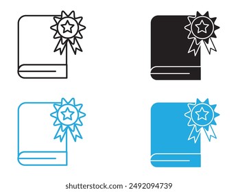 best seller book icon black and white vector outline sign