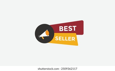 Plantillas de Anuncio de Web de Botón best seller. Ilustración vectorial 