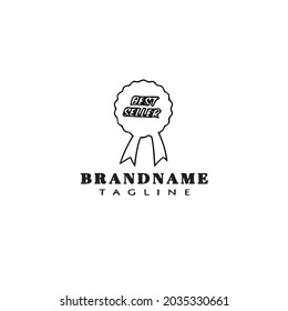 best seller cartoon logo icon design template black modern isolated vector illustration