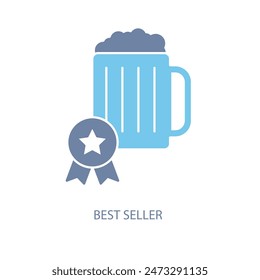 best seller concept line icon. Simple element illustration. best seller concept outline symbol design.