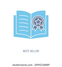 best seller concept line icon. Simple element illustration. best seller concept outline symbol design.