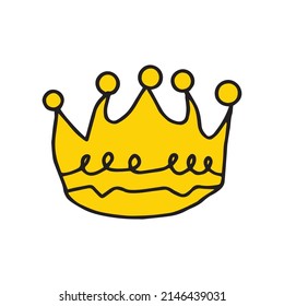 Best seller crown symbol. Royal crown of gold icon. Isolated on white background.
