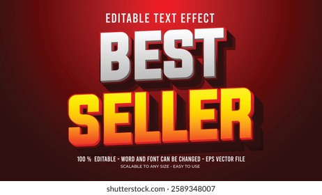 best seller editable text effect, best seller editable 3d text