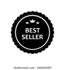Best Seller Emblem. Fast Moving Goods Badge in Glyph Style As A Simple Vector, Sign and Trendy Symbol for Design and Websites, Presentation or Mobile Application.