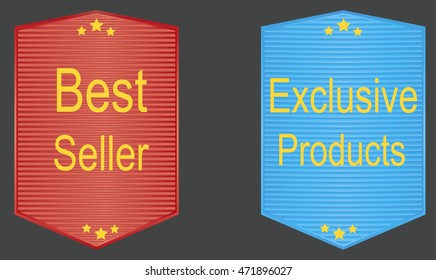Best seller, exclusive products banners