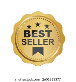 best seller gold label vector design