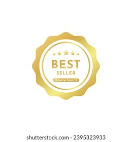 Best seller gold logo design vector template