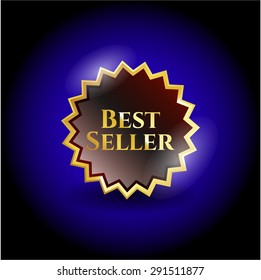 Best Seller gold shiny badge