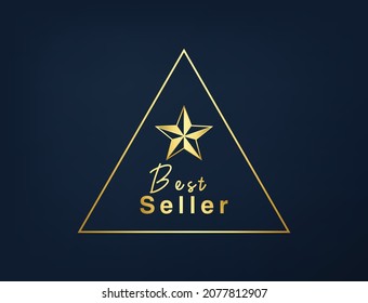 best seller gold vector illustration