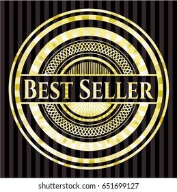 Best Seller golden emblem or badge