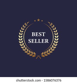 best seller golden frame, Golden badges and labels collection, logo design