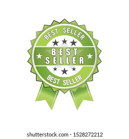 Best Seller green emblem for superior products image graphic icon logo design abstract concept vector stock. Can be used as a symbol related to shop or product