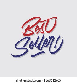 best seller hand lettering typography sales and marketing shop store signage poster	