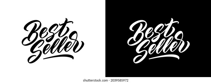 Best Seller hand lettering. Vector handwritten calligraphic text for stamp and tag. Typography design.