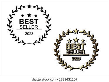 best seller icon logo design stock vector