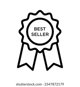 Best seller icon logo sign set vector outline
