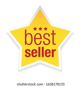 Best seller icon Star isolated