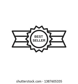best seller icon vector template
