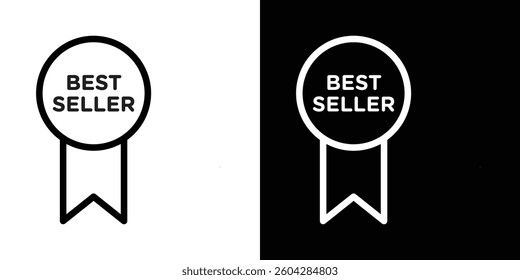 Best seller icons vectors set in stroke line style.