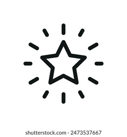 Best seller isolated icon, shining star vector symbol with editable stroke