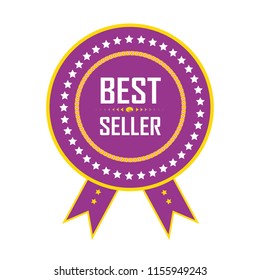 Best Seller Label, Best Seller Badge, Best Seller Icon Vector