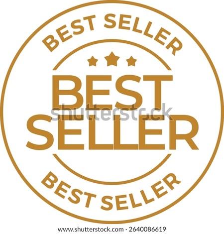 Best Seller Label or Logo – Vector Design for Product, Print, Apps, and Websites