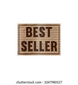 Best Seller label with paper texture