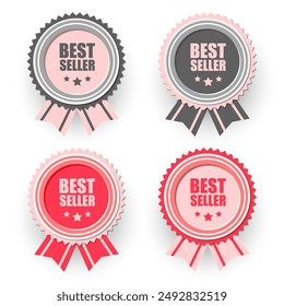 Best seller label set . Vector design.