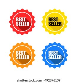 Best Seller Label Stamp with Long Shadow