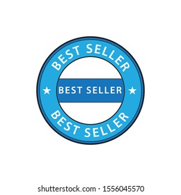 best seller label stamp vector image