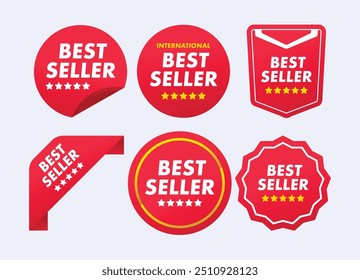 Conjunto de Vector de etiqueta de best seller