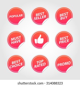 Best seller labels set