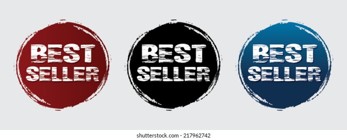 Best Seller labels, Vector.