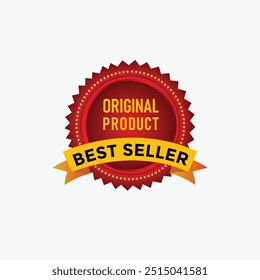 Best Seller Logo, best, original product, marketing,seller, seal, service fully editable vector logo template